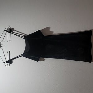 COPY - MADEWELL BLACK VELVET RUFFLE MINI DRESS SMALL